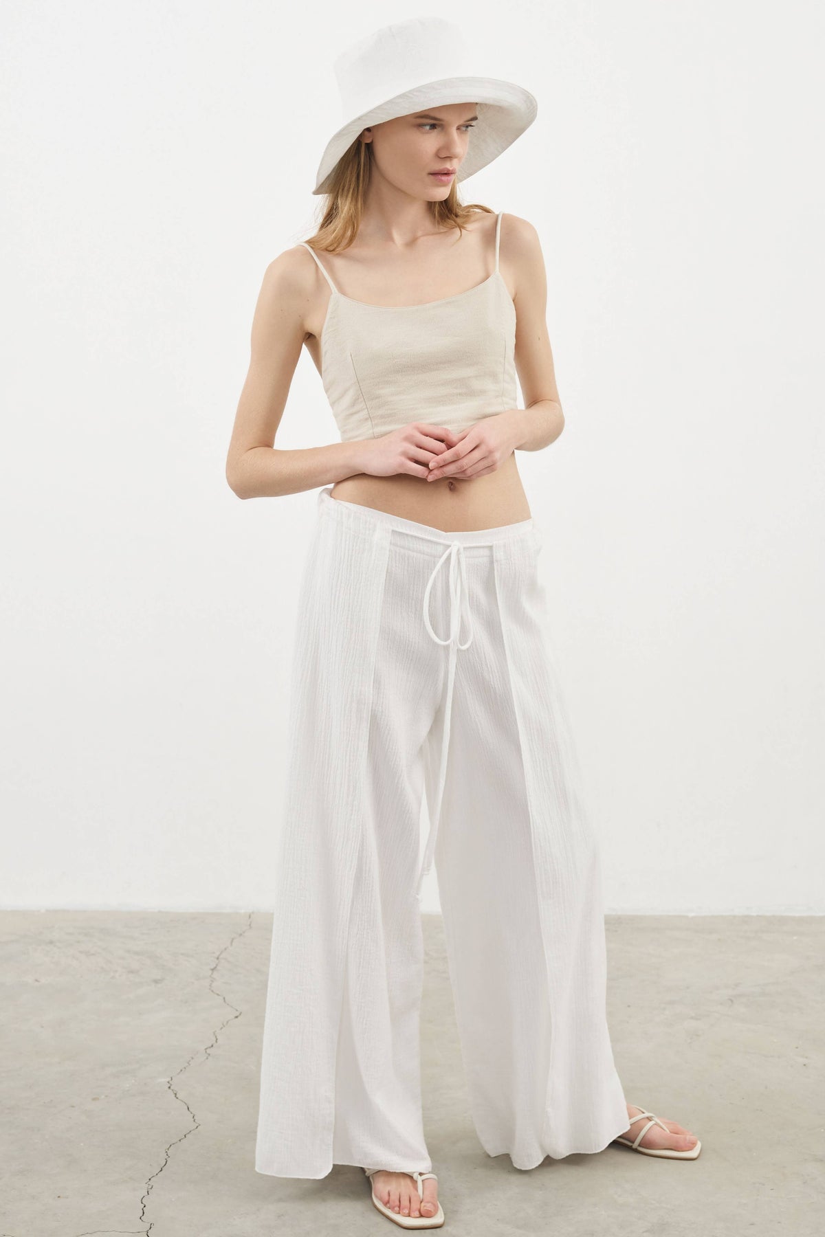 June Pants - White: White / Small/Medium