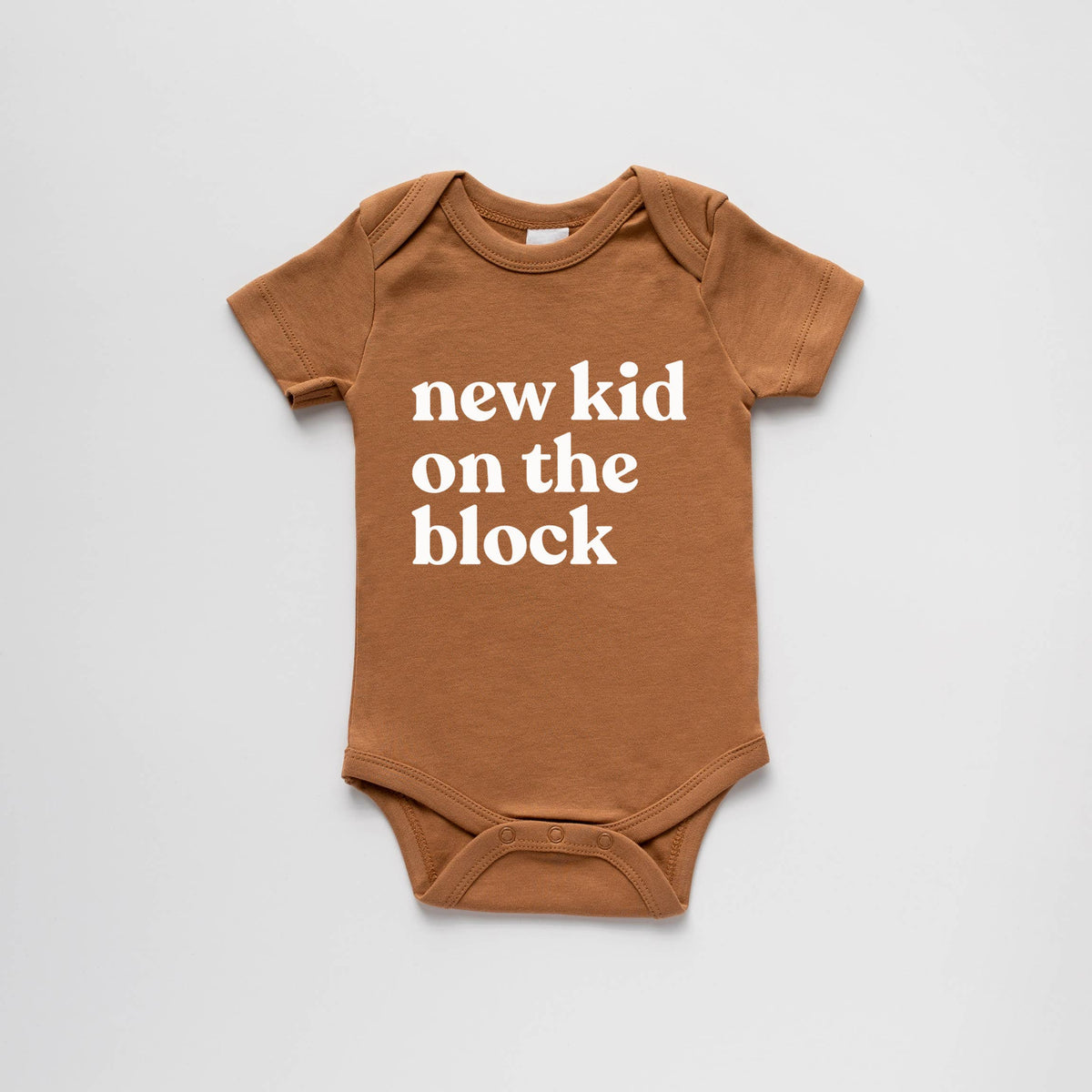 Camel Organic New Kid On The Block Baby Bodysuit / Short Sleeve
