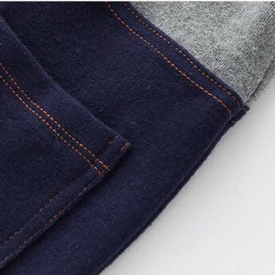 Baby Boy False 1-Piece Overall Design Gentleman Fashion Romp: Navy Blue