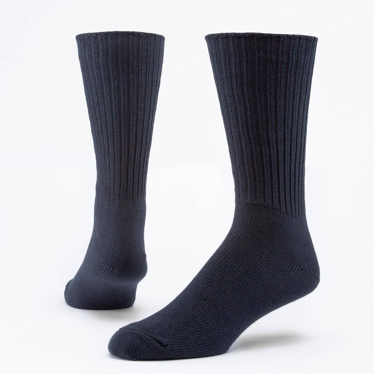 Organic Cotton Allergy Crew Socks: Natural / S