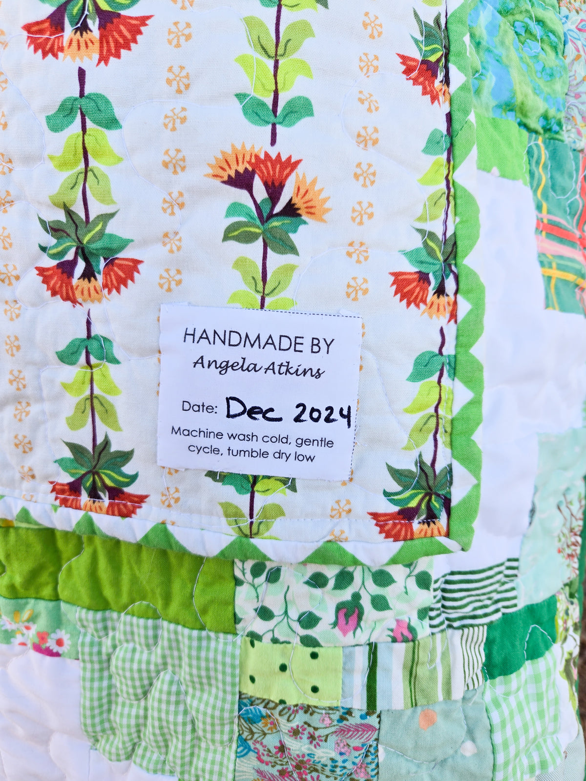 Atkins Handmade Quilt - Green Plus