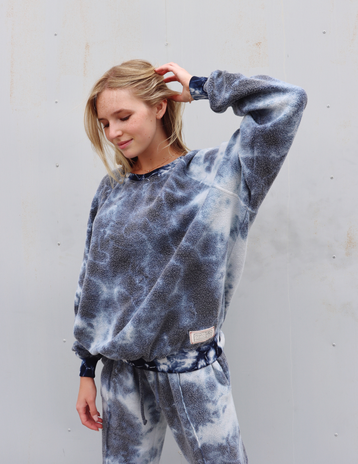 Plush Crewneck Pullover - tie dye