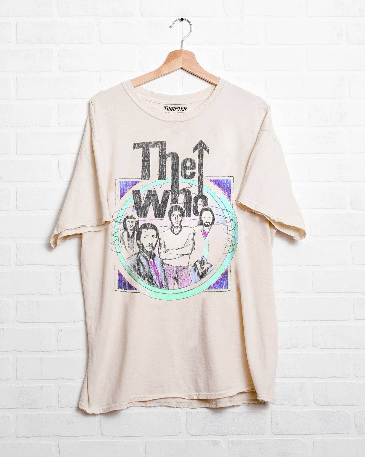 The Who Pastels Off White Thrifted Tee