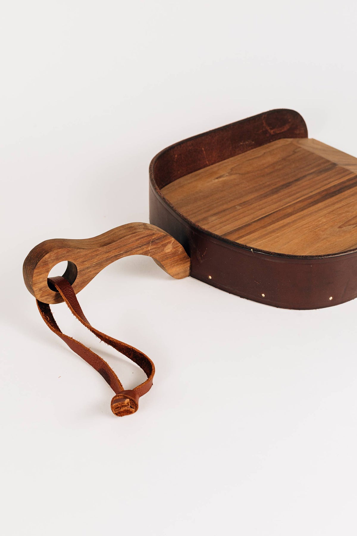 The Wood and Leather Dustpan