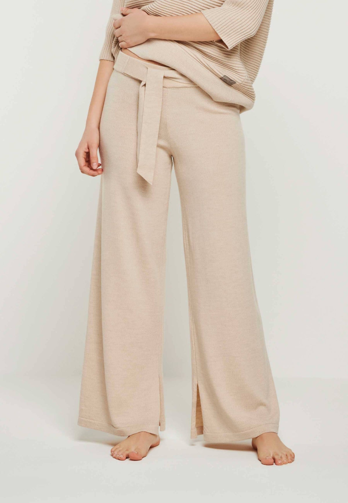 PANTS BAILEY - Wide Relaxing Pants for Women: XS / Taupe