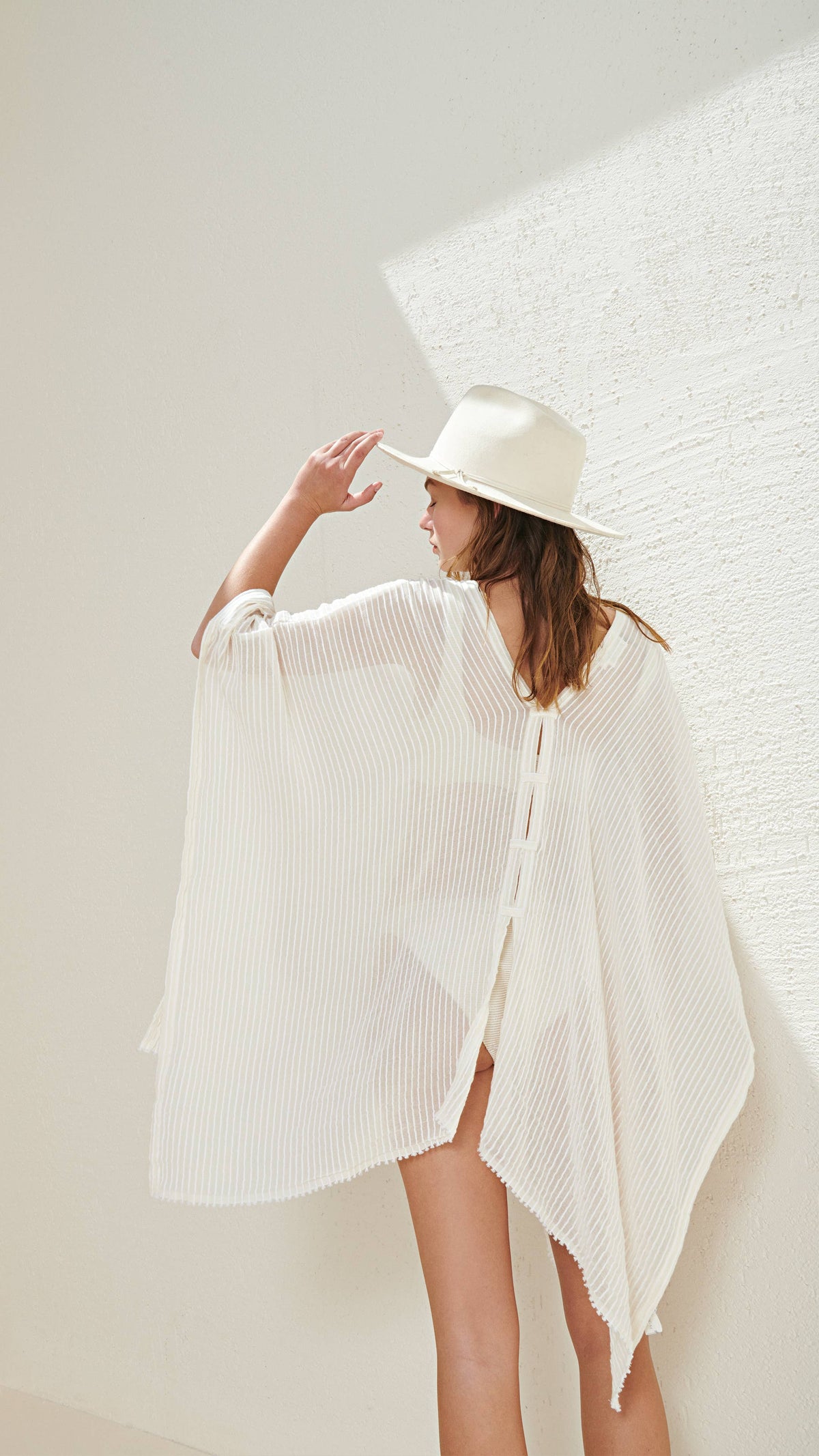 Ava Kimono - White Stripes: White Stripes / One Size