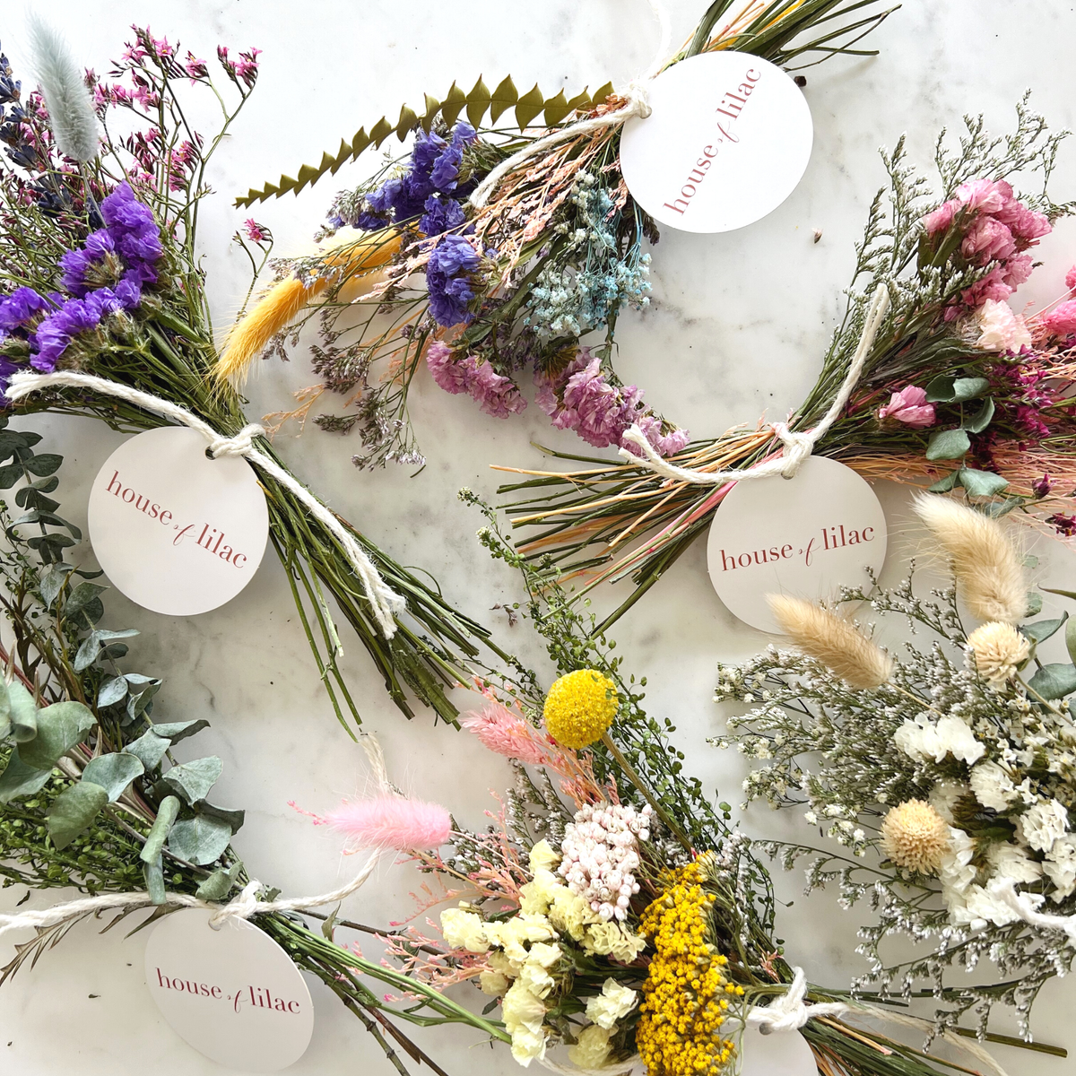 Classic & Chic Dried Flower Bundles: Romantic