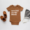 Camel Organic New Kid On The Block Baby Bodysuit / Short Sleeve