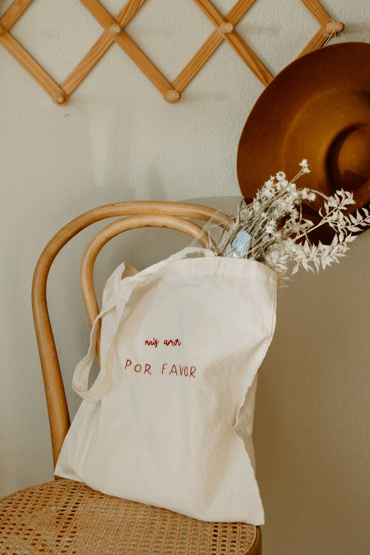 Hand embroidered cotton Tote , plant dyed tote bag: Hearts