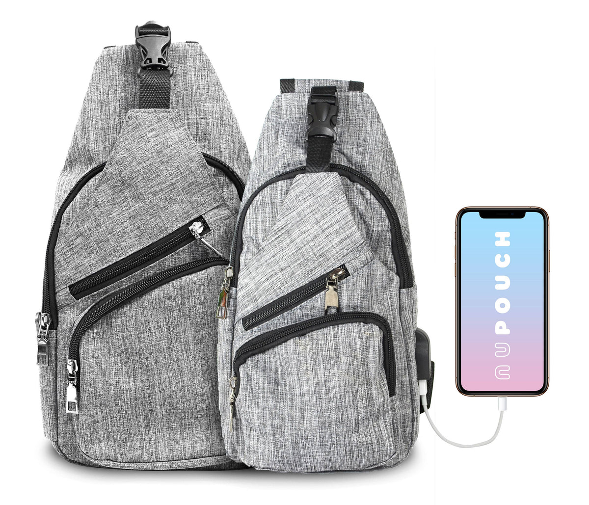 Nupouch Anti-theft Sling Daypack Classic Large  Red / Large