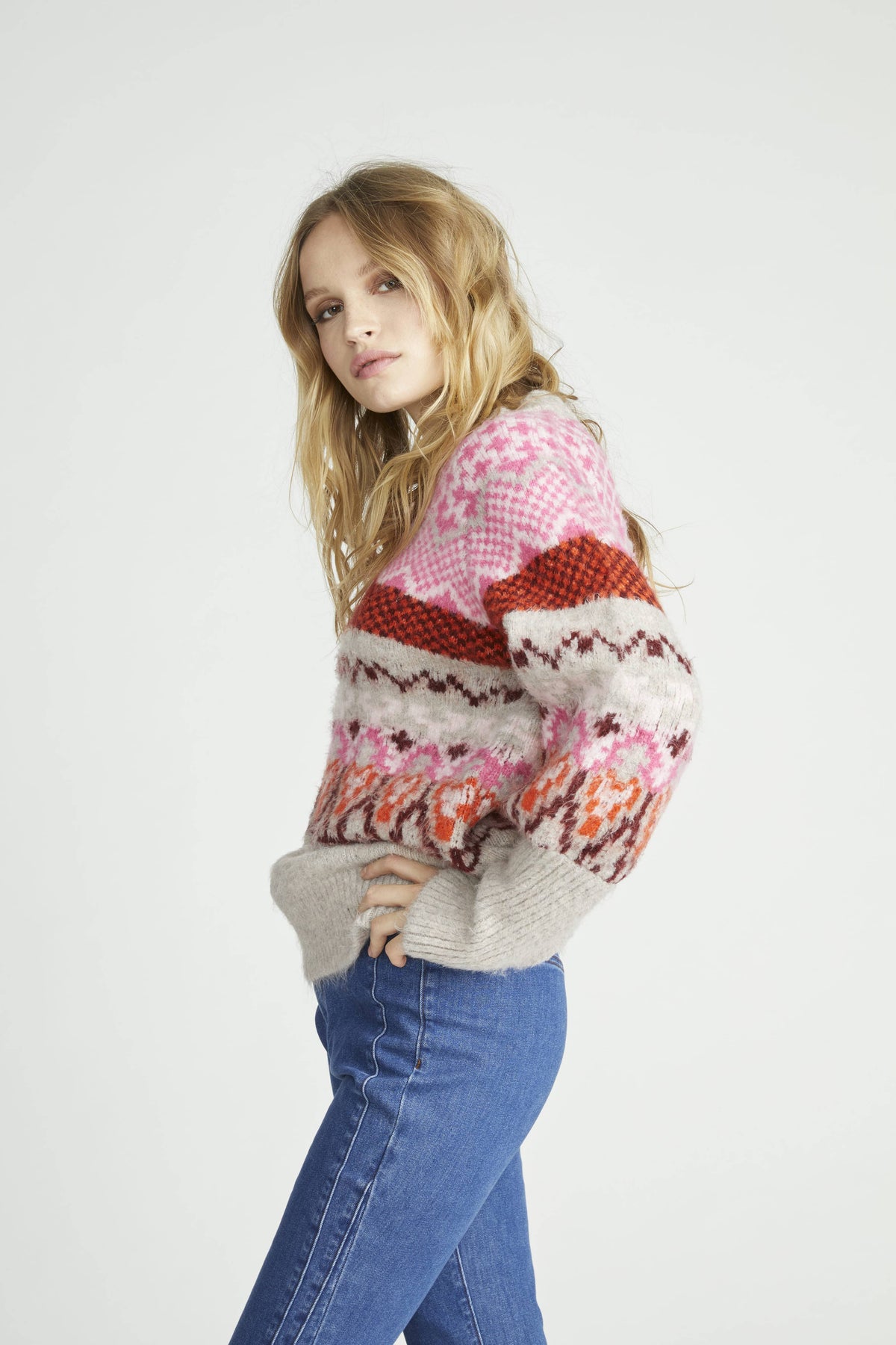 RAGLAN FAIRISLE SWEATER: Small