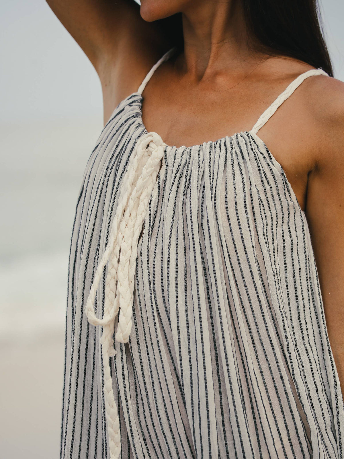 Breeze Beach Dress - Black Stripes: Black Stripes / One Size