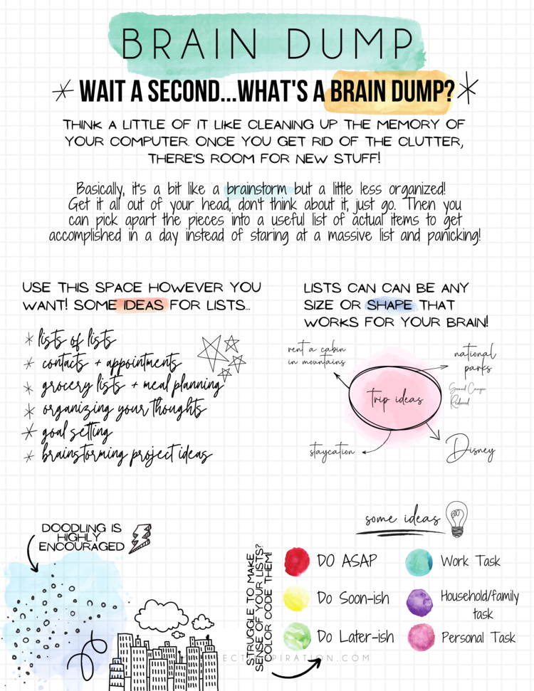 Brain Dump ADHD Notepad