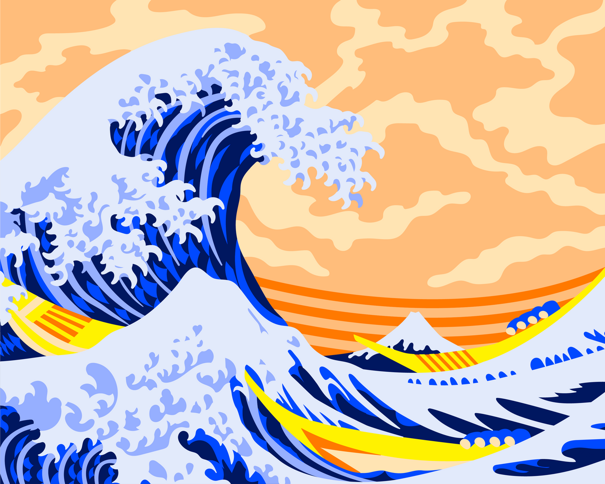 Paint by Numbers Kit - Hokusai - Great Wave