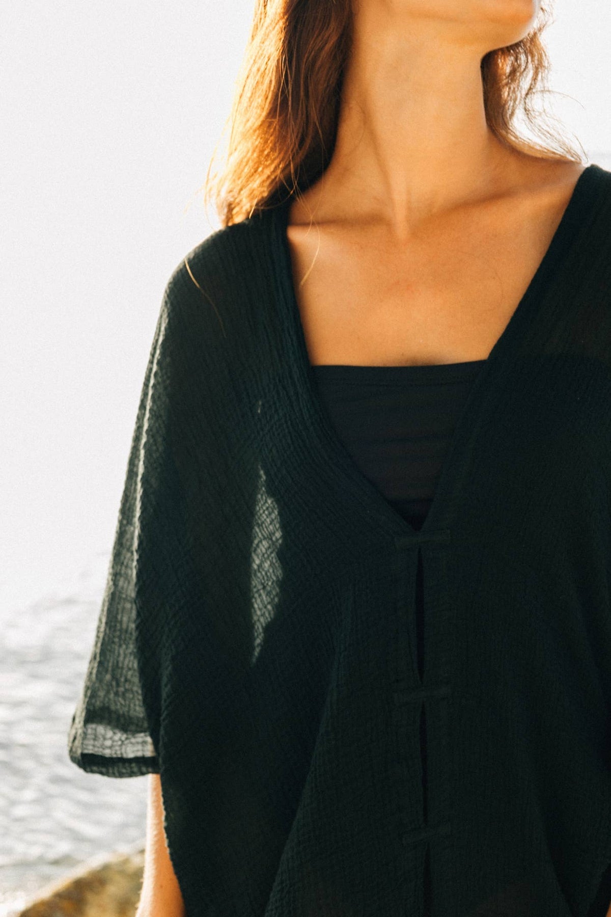 Ava Kimono - Black: Black / One Size