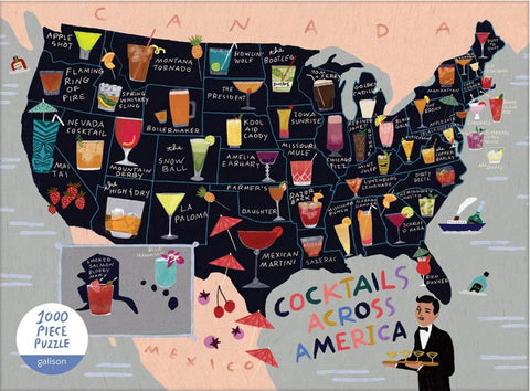 Cocktail Map of the USA - 1000pc Jigsaw Puzzle