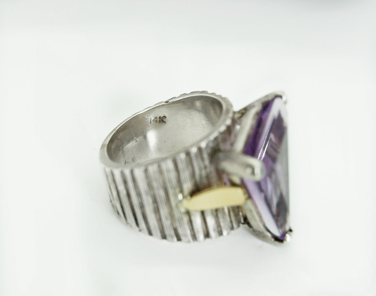 Bartolo Amethyst Triangle Ring