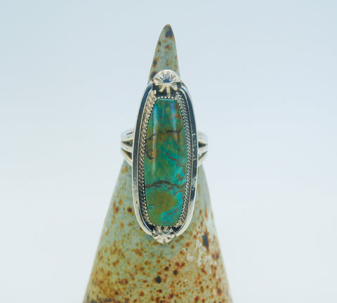 Slender Starburst Turquoise Ring