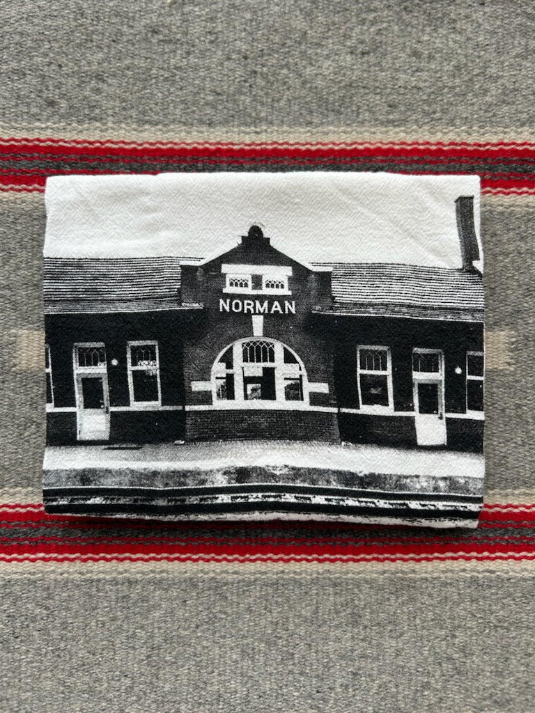 Norman depot tea towel