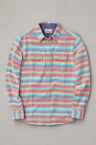 Independence Stripe Over Shirt - Chili