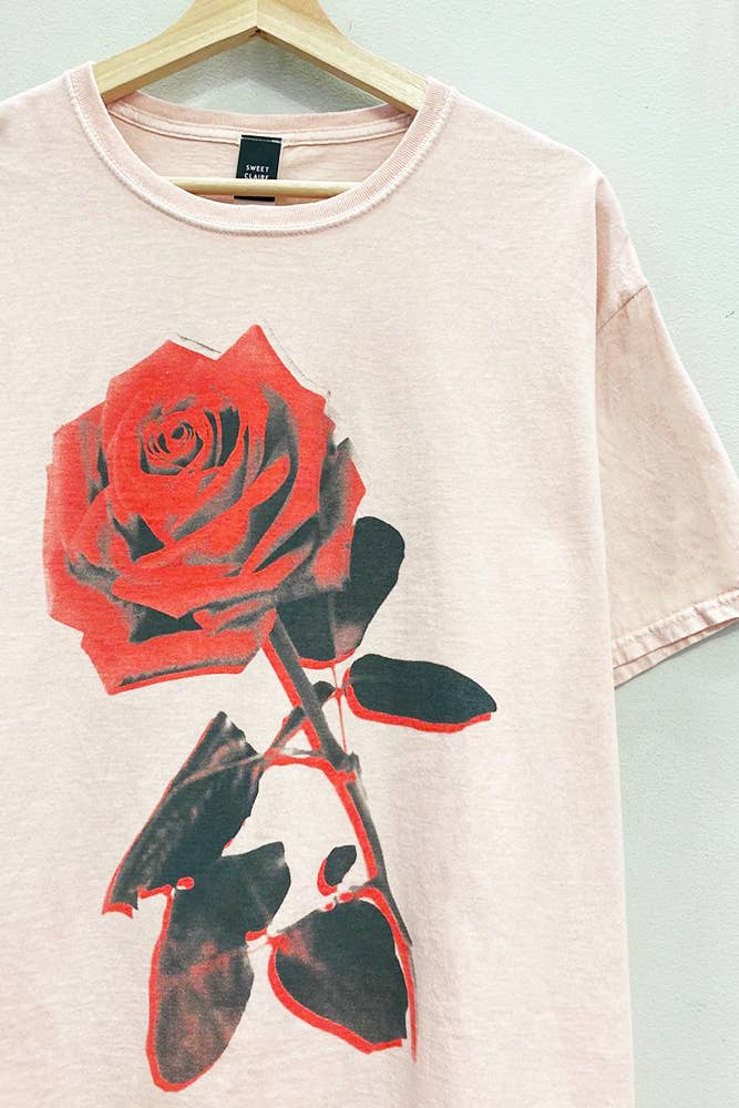 Daydreamer Spring Graphic Tee: BLUSH / OVERSIZED