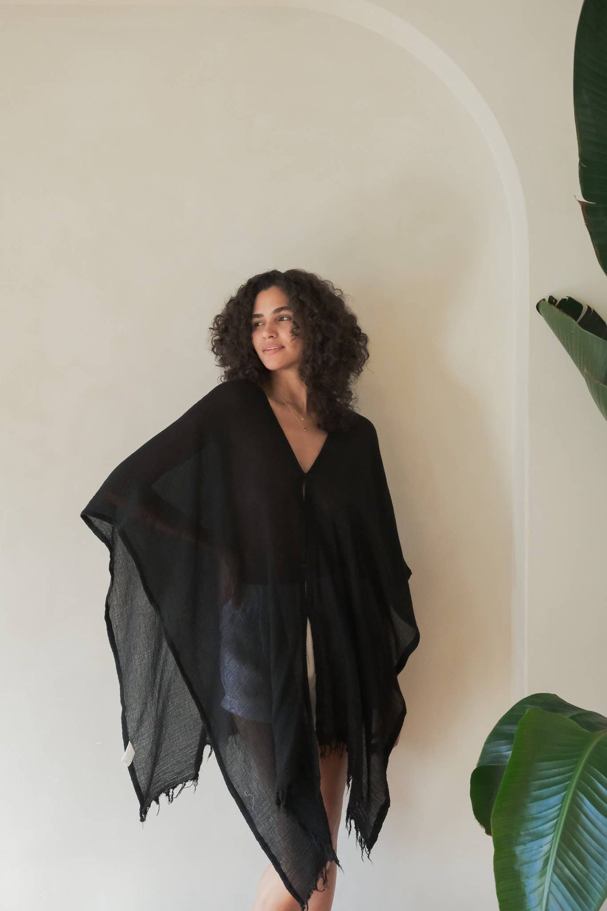 Ava Kimono - Black: Black / One Size