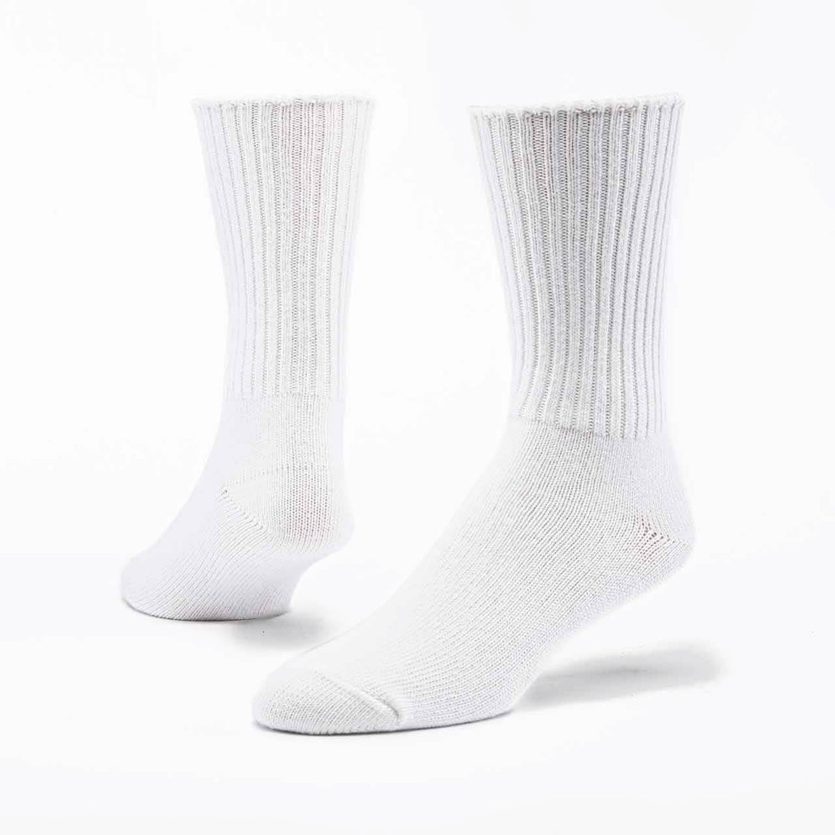 Organic Cotton Classic Crew Socks: Natural / M
