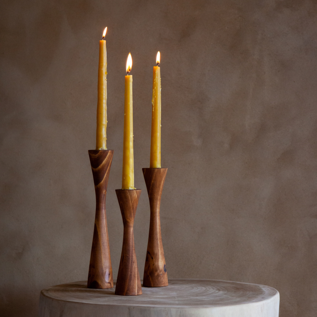 Geo Tapered Candlestick Holder: Medium