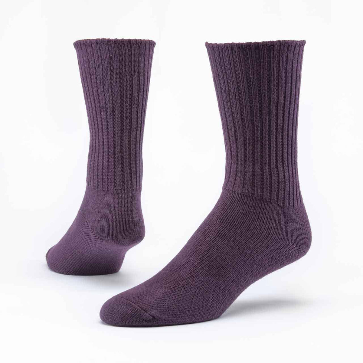 Organic Cotton Classic Crew Socks: Natural / M
