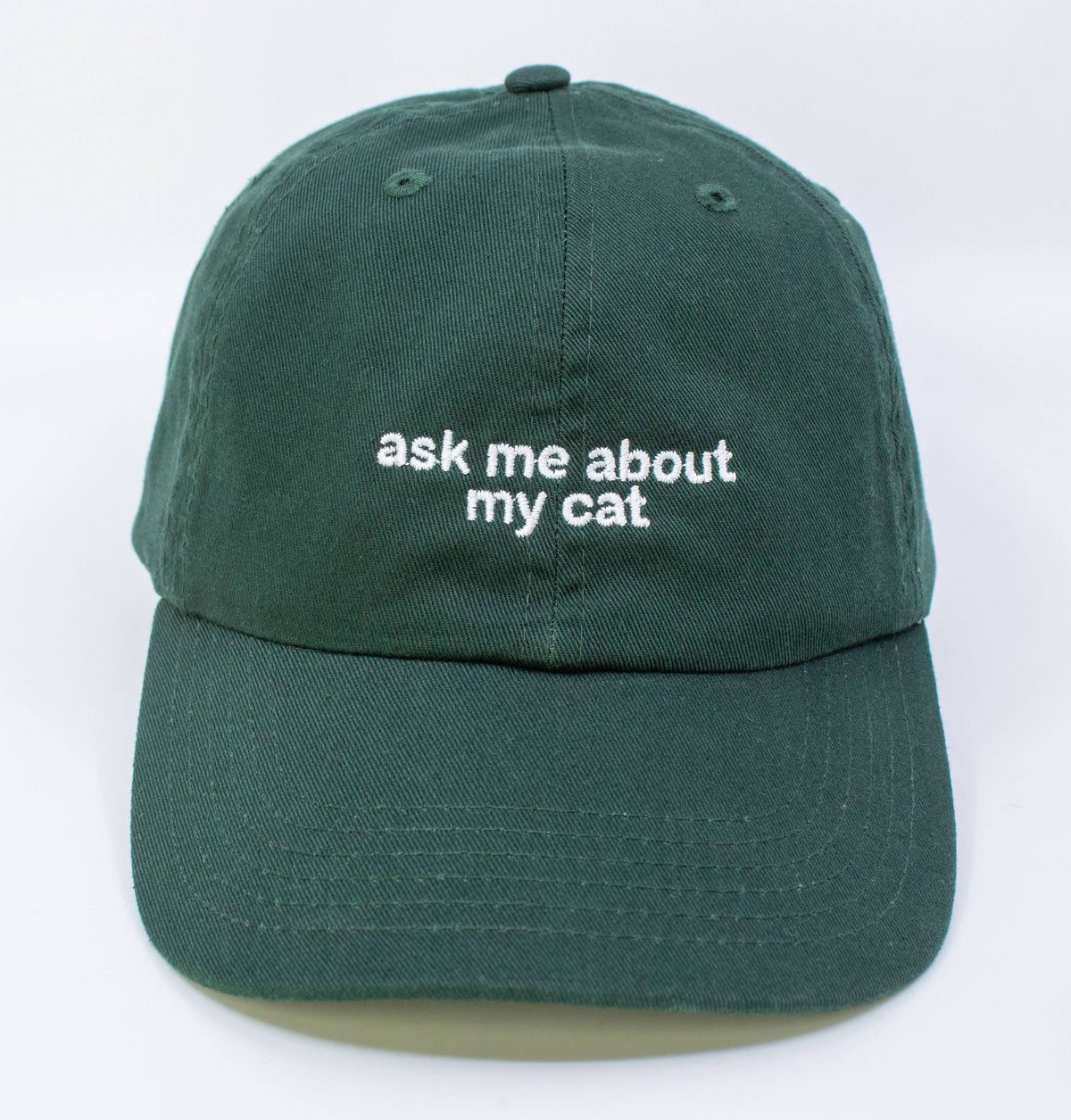 Ask Me About My Cat Embroidered Hat