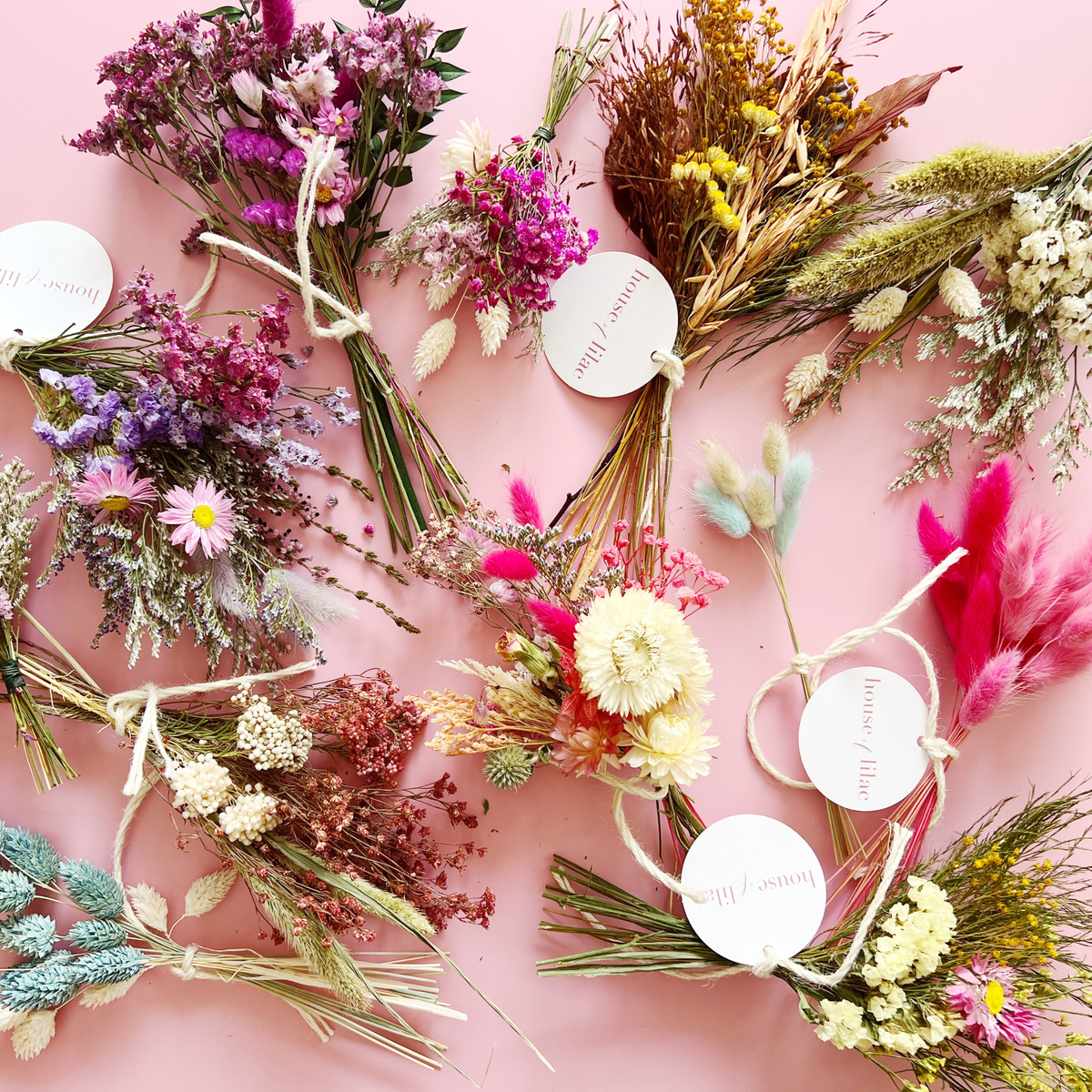 Classic & Chic Dried Flower Bundles: Romantic