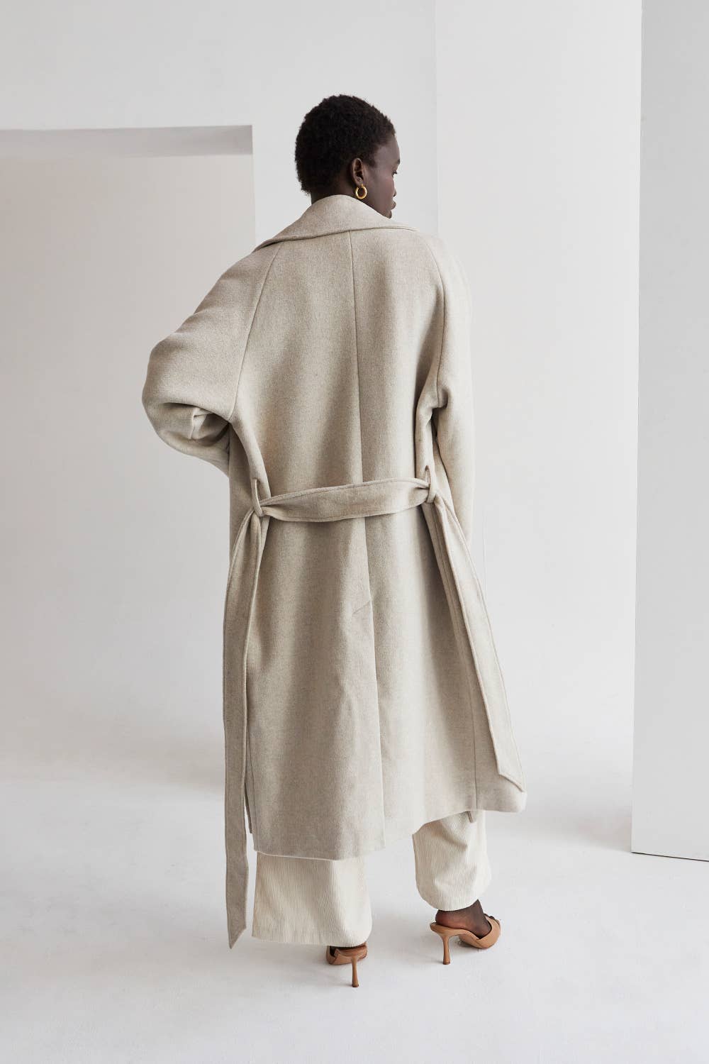 Dakota Wrap Coat: M / OATMEAL