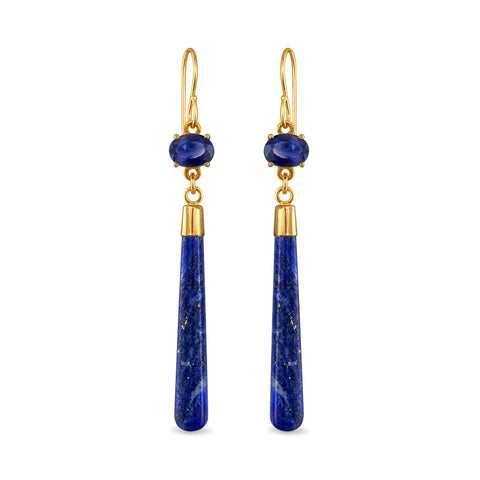 Gemdrop Dangles - Iolite & Lapis