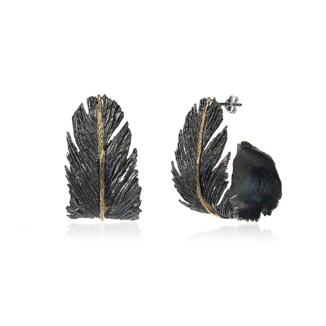 CORE | FEATHER HOOPS: Gold Vermeil