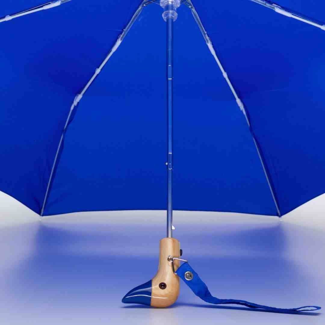 Royal Blue Compact Eco-Friendly Wind Resistant Umbrella