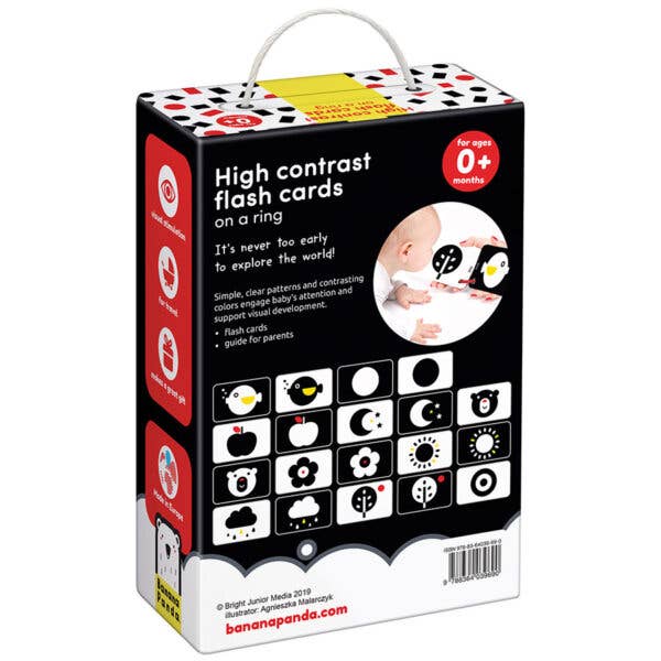 High Contrast Flash Cards on a Ring for newborns 0m+