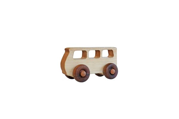 Eco-Friendly Wooden Bus Toy for Kids