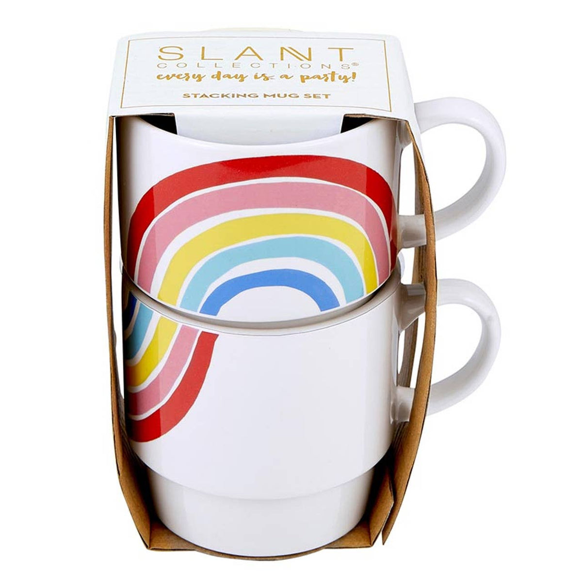 Stacking Mug Set - Rainbows: 14 oz
