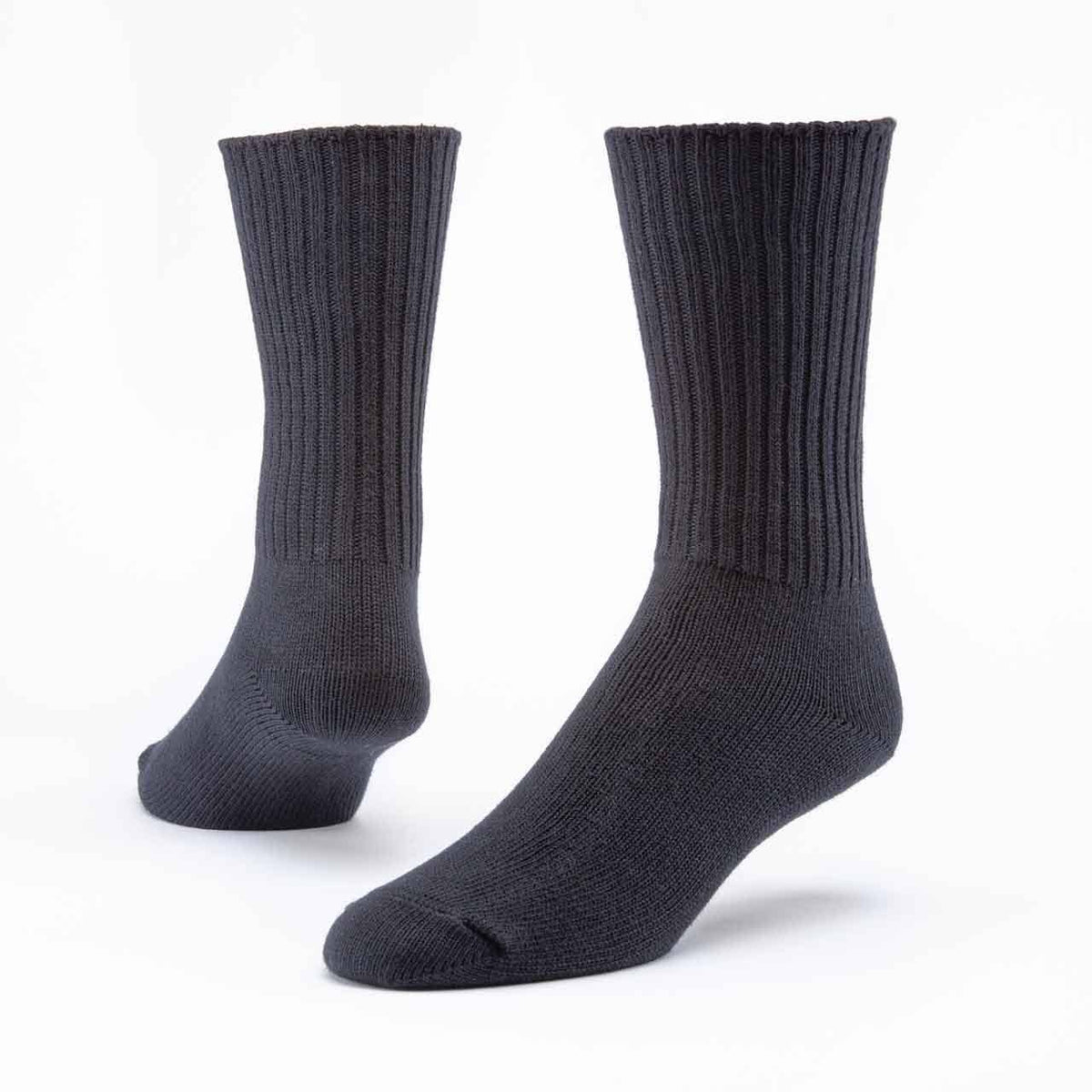 Organic Cotton Classic Crew Socks: Natural / M