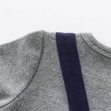 Baby Boy False 1-Piece Overall Design Gentleman Fashion Romp: Navy Blue