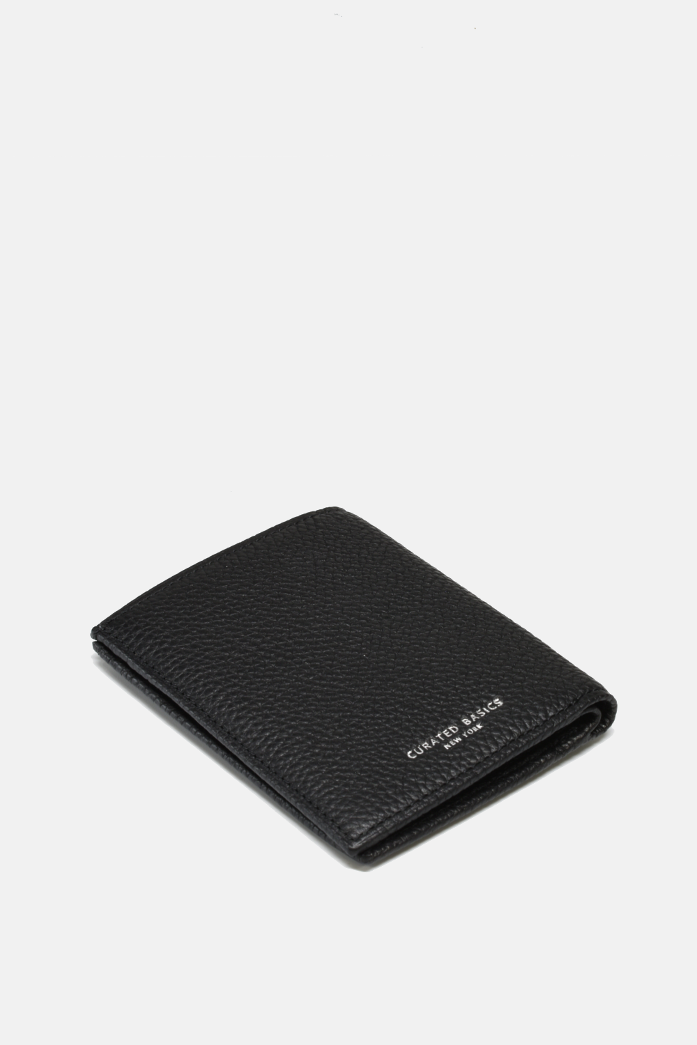 Pebble Grain Bill-fold Wallet: Brown