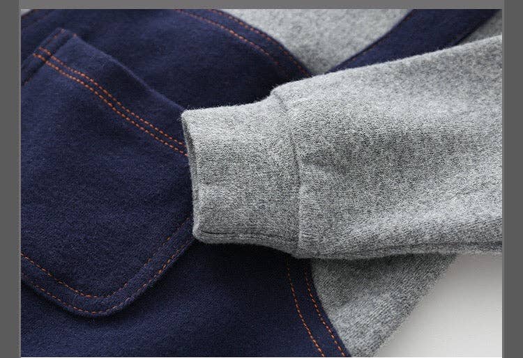 Baby Boy False 1-Piece Overall Design Gentleman Fashion Romp: Navy Blue