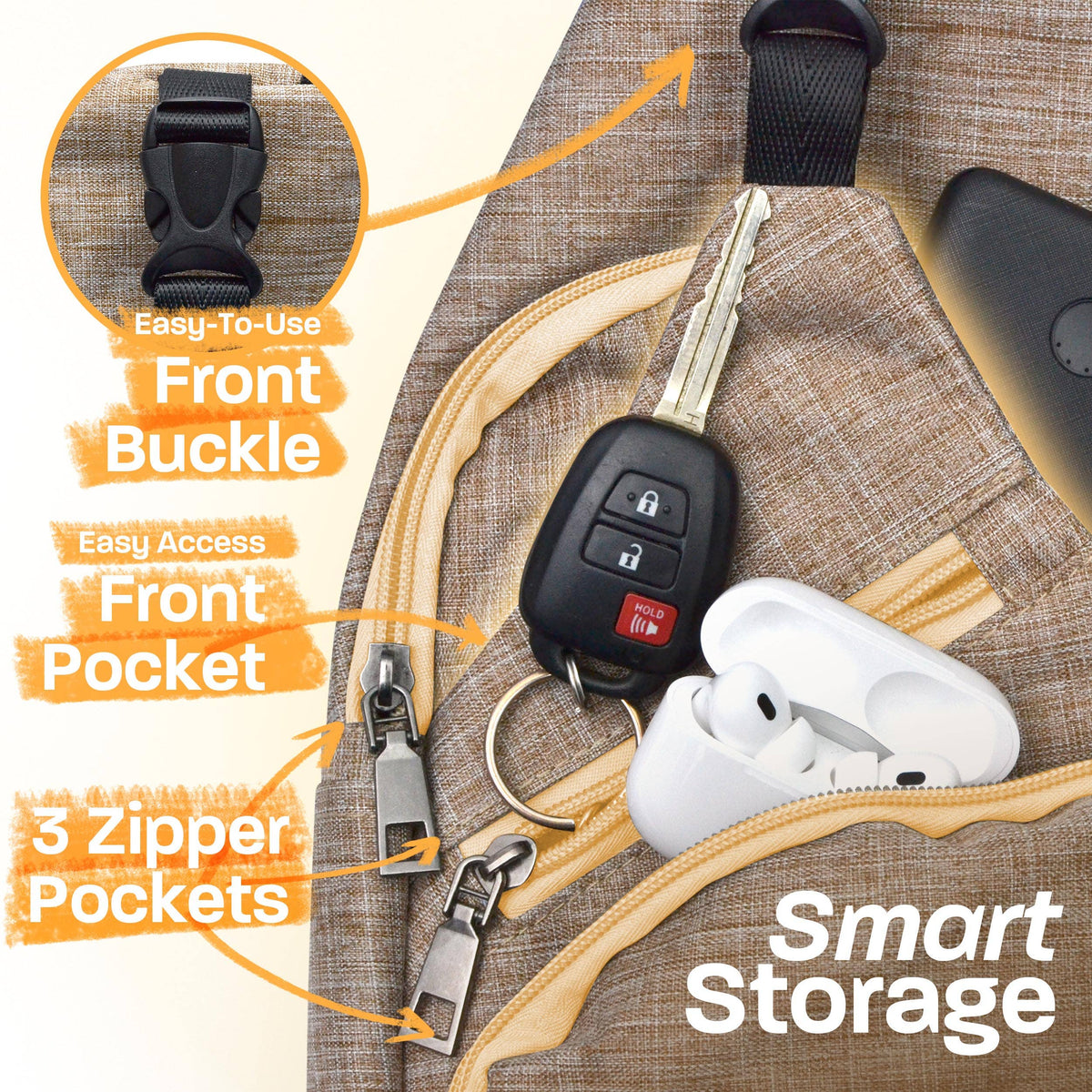 Nupouch Anti-theft Sling Daypack Classic Large  Red / Large