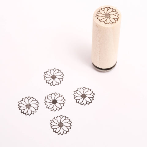Daisy Flower Mini Rubber Stamp