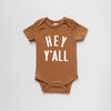 Camel Organic Hey Y'All Baby Bodysuit