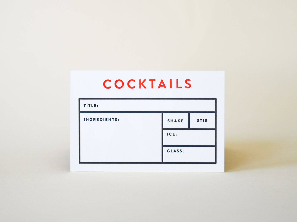 Cocktail Recipe Card