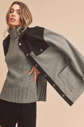 565BK Emilia Jacket: M / Outerwear / Charcoal/Black