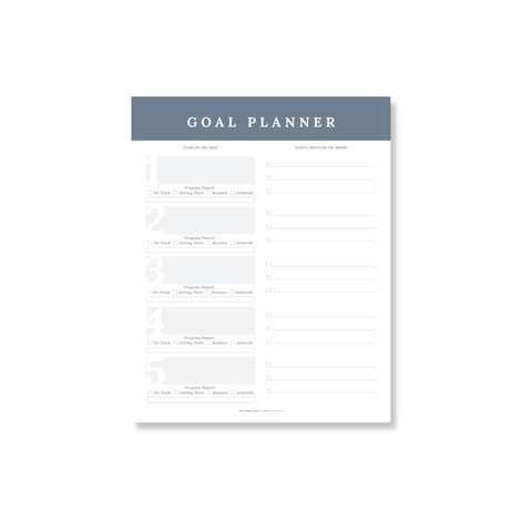 Goal Planner Notepad