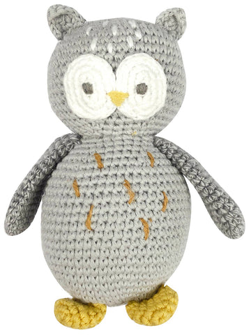 Crochet Owl Rattle Toy/ Doll