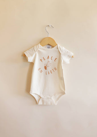 Peace on Earth Baby Onesie, Baby Bodysuit